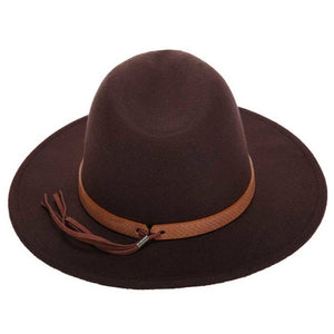 Women Wide Brim Wool Felt Jazz Fedora Hats Panama Style Ladies Trilby Gambler Hat Fashion Party Cowboy Sunshade Cap